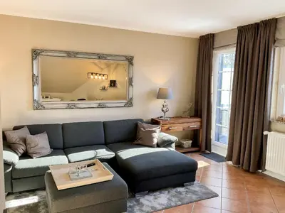 Ein Sitzbereich in der Unterkunft Luxus Ferienwohnung schöne Aussicht