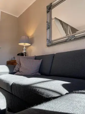 Ein Sitzbereich in der Unterkunft Luxus Ferienwohnung schöne Aussicht