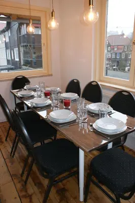 Ein Restaurant oder anderes Speiselokal in der Unterkunft Haus Sonnenschein