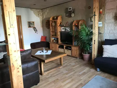 Ein Sitzbereich in der Unterkunft Ferienwohnung Willgeroth