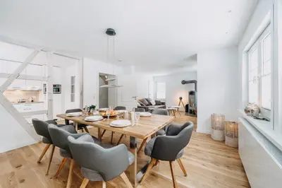 Ein Sitzbereich in der Unterkunft Villa Luna Braunlage