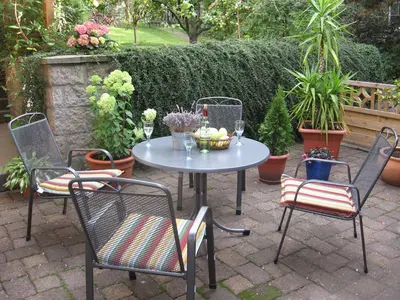 Ein Garten an der Unterkunft Ferienwohnung Am Lustgarten