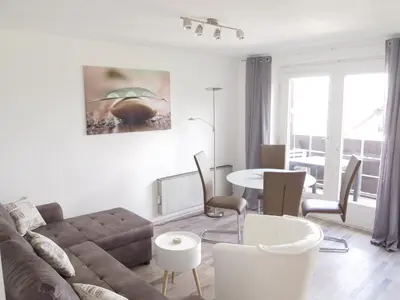 Ein Sitzbereich in der Unterkunft Ferienwohnung Schimmer 27