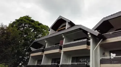 Das Gebäude in dem sich die Ferienwohnung befindet
