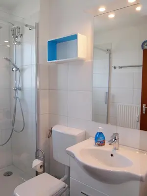 Ein Badezimmer in der Unterkunft Ferienwohnung Schimmer Wurmbergblick