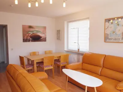 Ein Sitzbereich in der Unterkunft Ferienwohnung Schimmer Wurmbergblick