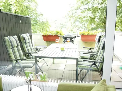 Ein Balkon oder eine Terrasse in der Unterkunft Apartment Harzgrün 2