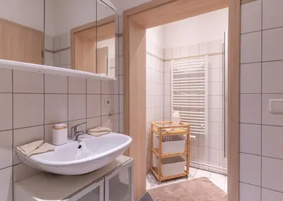 Ein Badezimmer in der Unterkunft Ferienwohnung Wernigerode Zentrum 1