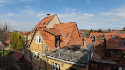 Das Gebäude in dem sich die Ferienwohnung befindet