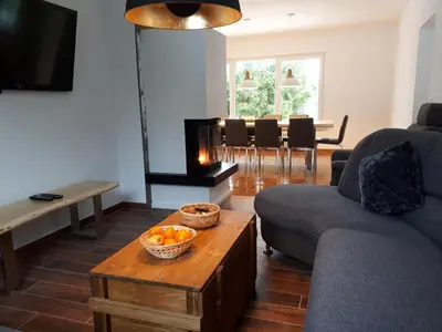 Ein Sitzbereich in der Unterkunft Haus Siggi
