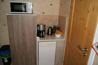 Küche/Küchenzeile in der Unterkunft Ferienwohnung Wendehake