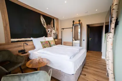Ein Bett oder Betten in einem Zimmer der Unterkunft Haus Tonburg - RoLigio-Campus