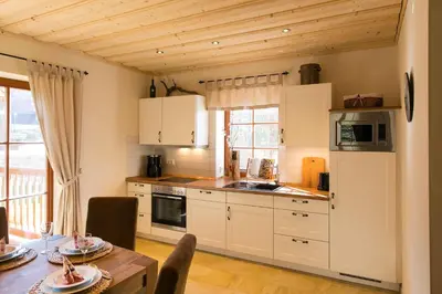 Küche/Küchenzeile in der Unterkunft Chalets zum Ilsetal , Schloß-Chalet