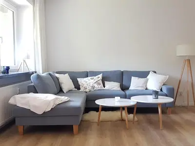 Ein Sitzbereich in der Unterkunft Fewo Waldblick