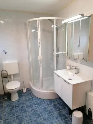 Ein Badezimmer in der Unterkunft Ferienwohnungen Untermühle, Rothenbergerstr. 12