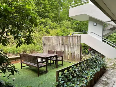 Ein Garten an der Unterkunft International