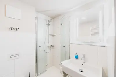 Ein Badezimmer in der Unterkunft Hotel Villa Bodeblick
