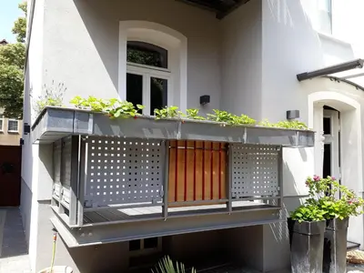 Ein Balkon oder eine Terrasse in der Unterkunft Apartment Zeitreise
