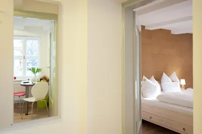 Ein Bett oder Betten in einem Zimmer der Unterkunft Schlaf-gut Appartments