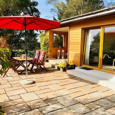 Ein Garten an der Unterkunft Ferienhaus Ilfeld
