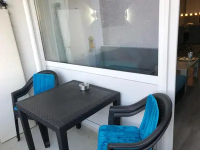 Ein Sitzbereich in der Unterkunft Hahnenklee Ferienpark 7-511