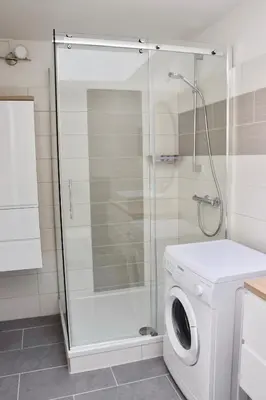 Ein Badezimmer in der Unterkunft Apartment der Entspannung