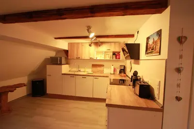 Küche/Küchenzeile in der Unterkunft Ferienwohnung Altstadtidylle 2