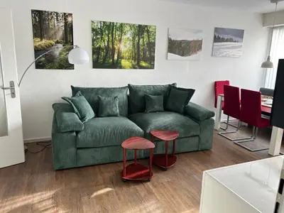 Ein Sitzbereich in der Unterkunft App 613 Panoramic Hohegeiß Terrassenhaus