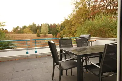 Ein Balkon oder eine Terrasse in der Unterkunft App 613 Panoramic Hohegeiß Terrassenhaus