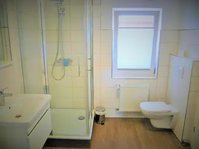Ein Badezimmer in der Unterkunft Ferienwohnung Schreiberstraße