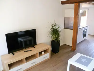 Küche/Küchenzeile in der Unterkunft Ferienwohnung Schreiberstraße