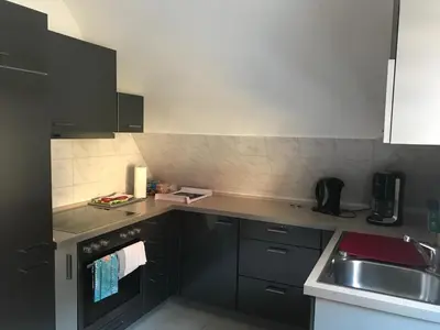 Küche/Küchenzeile in der Unterkunft Ferienwohnungen am Köhlerhang Bad Lauterberg im Harz