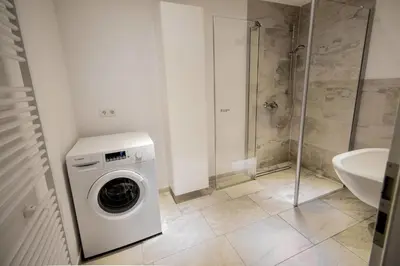 Ein Badezimmer in der Unterkunft Ferienwohnung 
