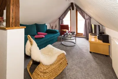 Ein Sitzbereich in der Unterkunft Wernigerode - Die bunte Stadt am HARZ