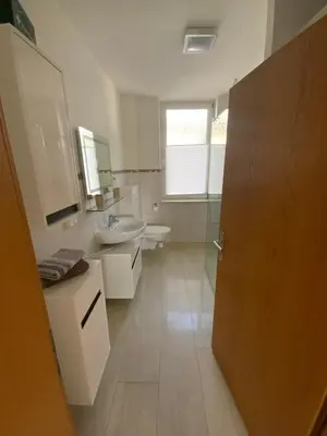 Ein Badezimmer in der Unterkunft Ferienwohnung am Anger
