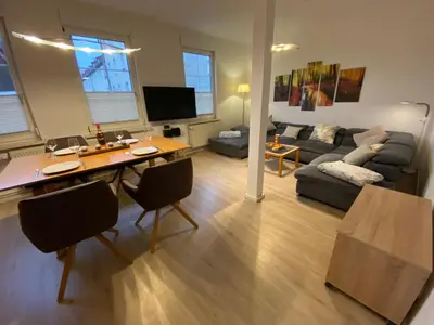 TV/Unterhaltungsangebot in der Unterkunft Ferienwohnung am Anger