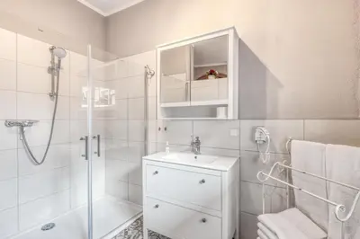 Ein Badezimmer in der Unterkunft Ferienwohnungen Ziesing am Schlossberg
