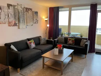 Ein Sitzbereich in der Unterkunft App 587 mit Schwimmbad und Sauna im Panoramic Hohegeiß Braunlage