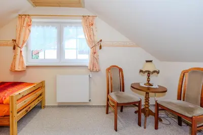 Ein Bett oder Betten in einem Zimmer der Unterkunft Ferienhaus 