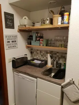 Küche/Küchenzeile in der Unterkunft Apartment mit Seeblick Vier Jahreszeiten