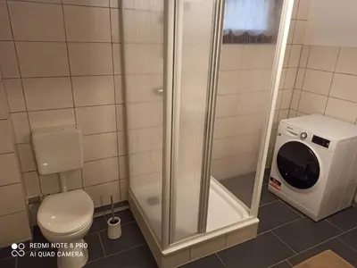 Ein Badezimmer in der Unterkunft Ferienwohnung 