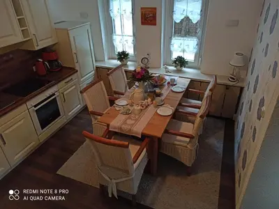 Küche/Küchenzeile in der Unterkunft Ferienwohnung 