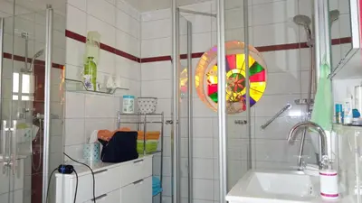 Ein Badezimmer in der Unterkunft Ferienwohnung Köhlert