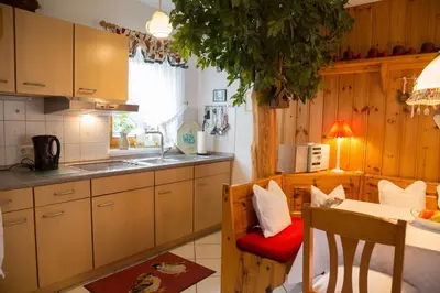 Küche/Küchenzeile in der Unterkunft Apartments Am Kupferberg