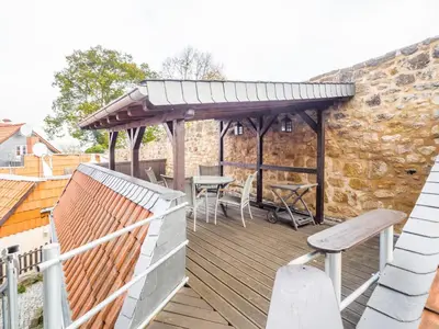 Ein Balkon oder eine Terrasse in der Unterkunft Ferienhaus Winde 8