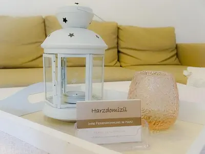 Ein Sitzbereich in der Unterkunft Ferienwohnung Harzdomizil