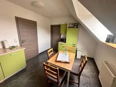 Küche/Küchenzeile in der Unterkunft Ferienwohnung Harzdomizil