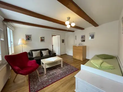 Ein Bett oder Betten in einem Zimmer der Unterkunft Apartment mit Terrasse No3
