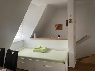 Ein Bett oder Betten in einem Zimmer der Unterkunft Apartment mit Balkon No2