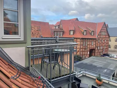 Ein Balkon oder eine Terrasse in der Unterkunft Apartment mit Balkon No2